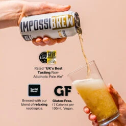 Impossibrew Enhanced Lager - Non Alcoholic Lager -DRYDRINKER Sales 24 65f2a175 d80c 4e46 a9e2 2e11f5b931ec