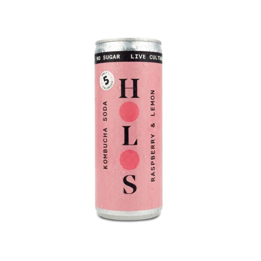 HOLOS Kombucha Soda Raspberry & Lemon [250ml Cans] -DRYDRINKER Sales HOLOS Kombucha Soda Raspberry Lemon