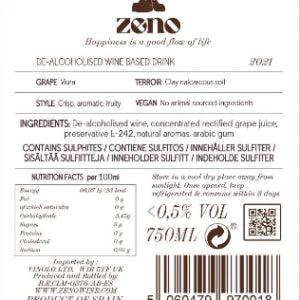 Zeno Alcohol Liberated White - Non Alcoholic White Wine 4 Zeno Alcohol Liberated White - Non Alcoholic White Wine - Image 2